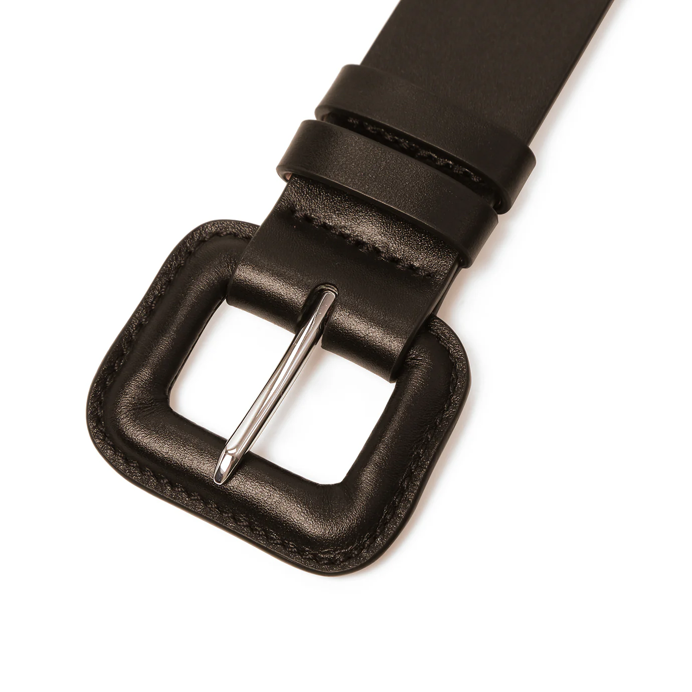 Leather Padded Square Buckle Belt - Image 7