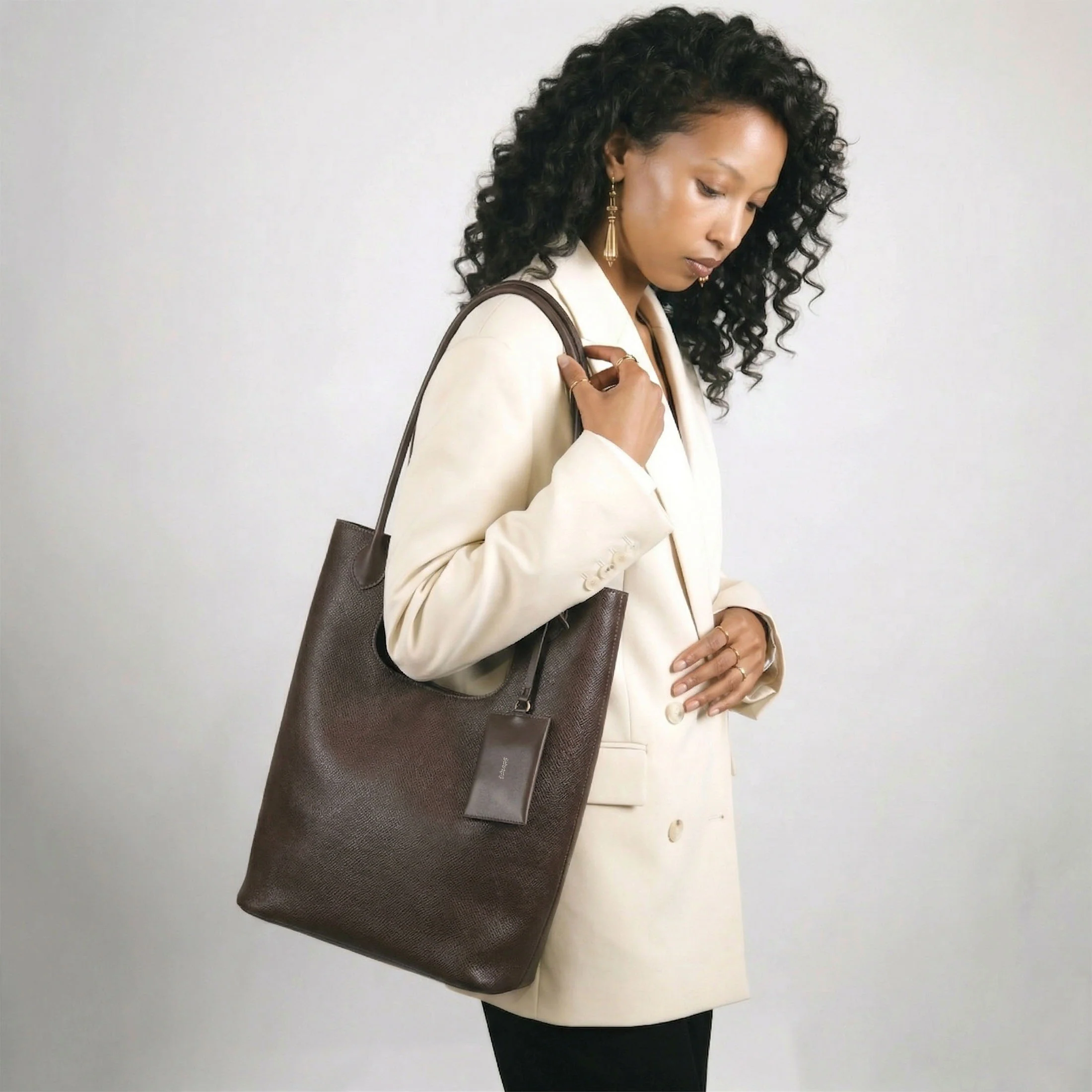 Puzzle Cutout Shoulder Tote Bag - Image 2