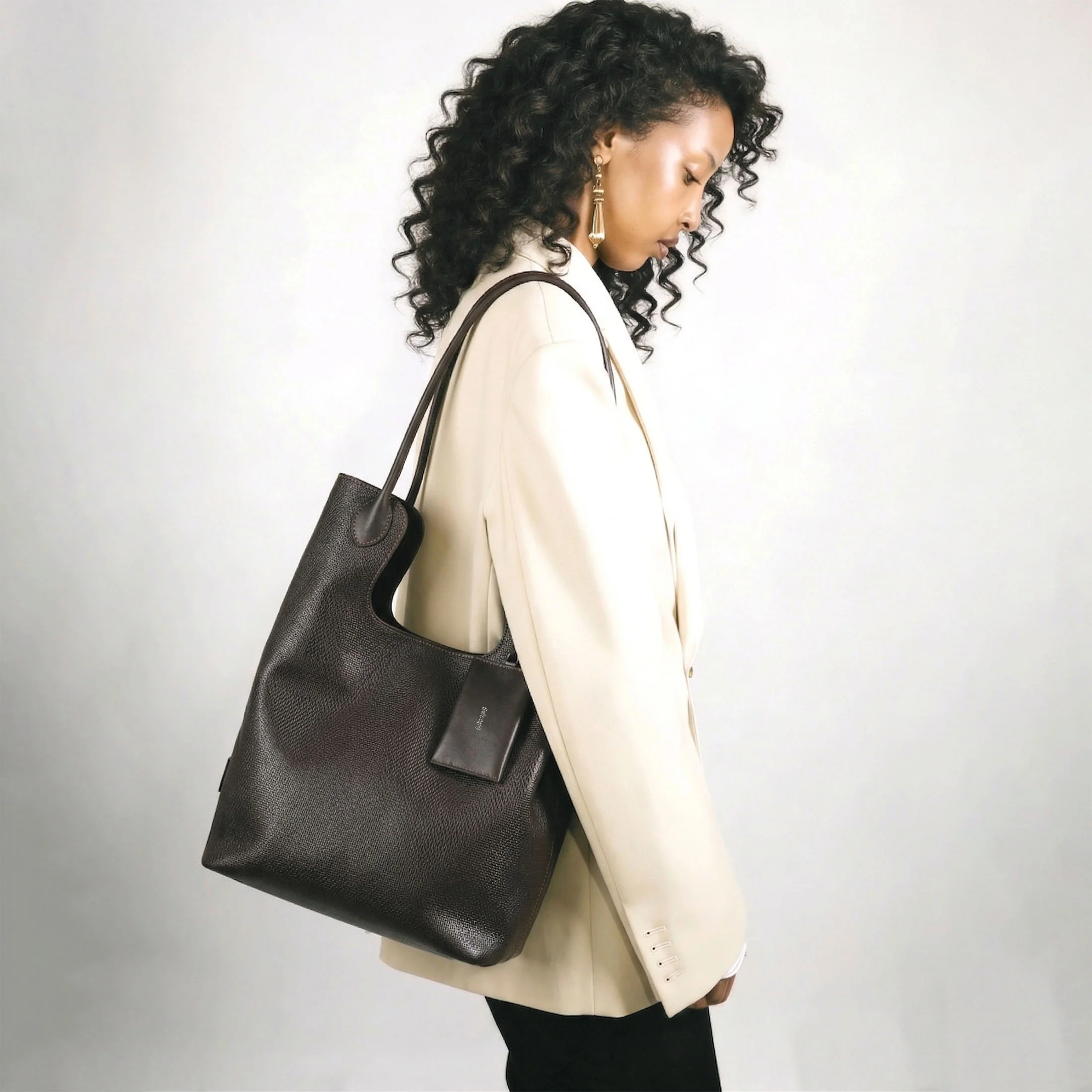Puzzle Cutout Shoulder Tote Bag - Image 3